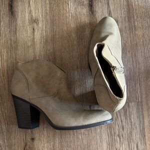 XOXO Tan Ankle Booties for Women